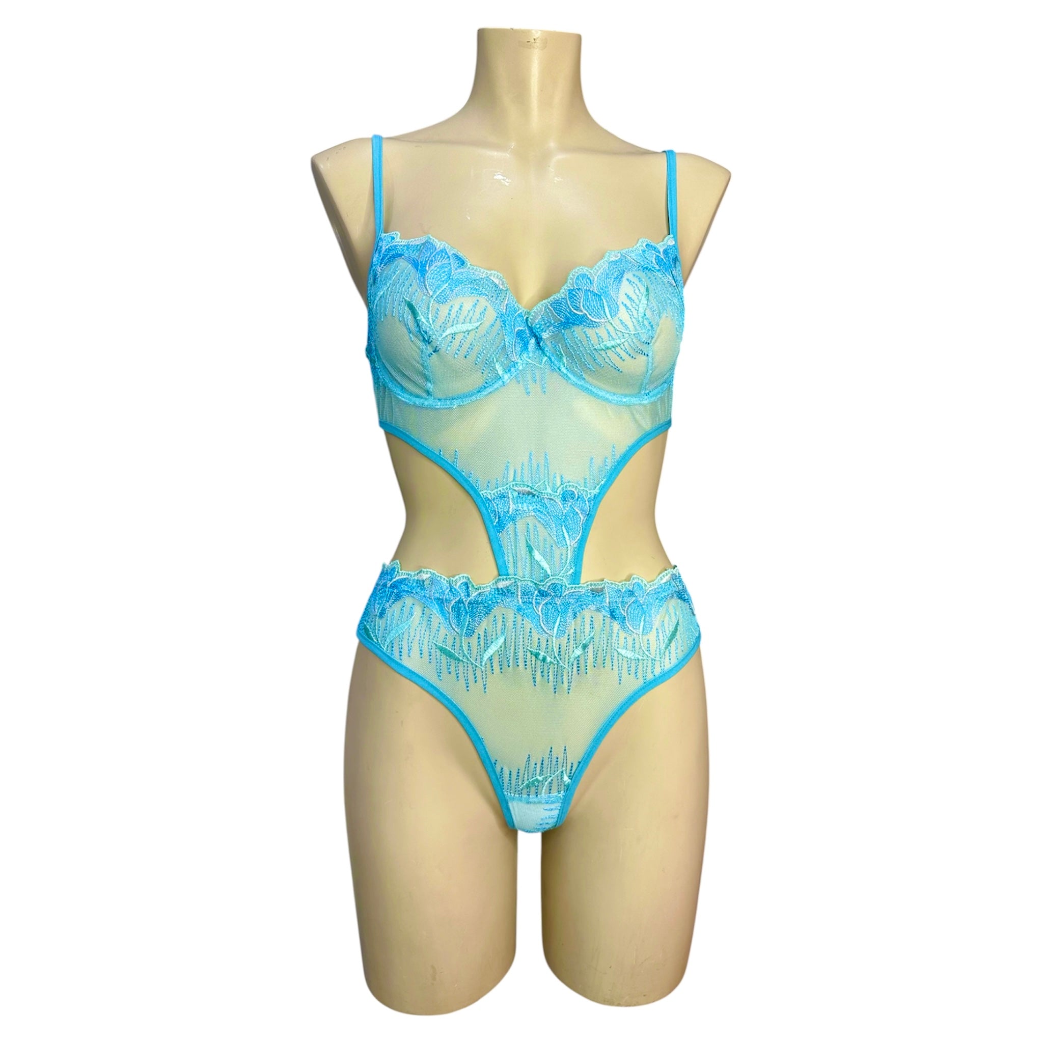 Elegant Lace Jumpsuit Powder Blue
