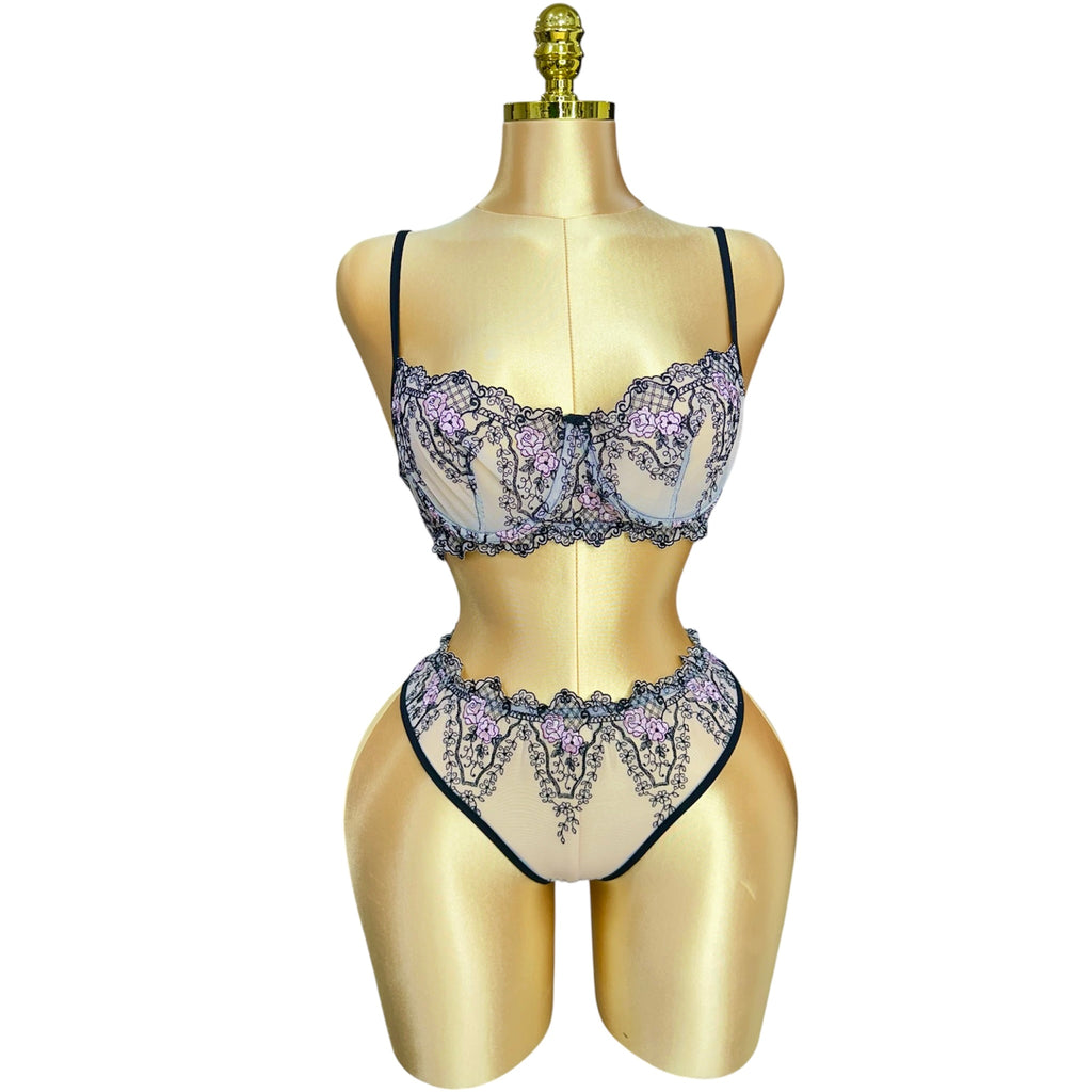 3-Piece Floral Lingerie Set 2