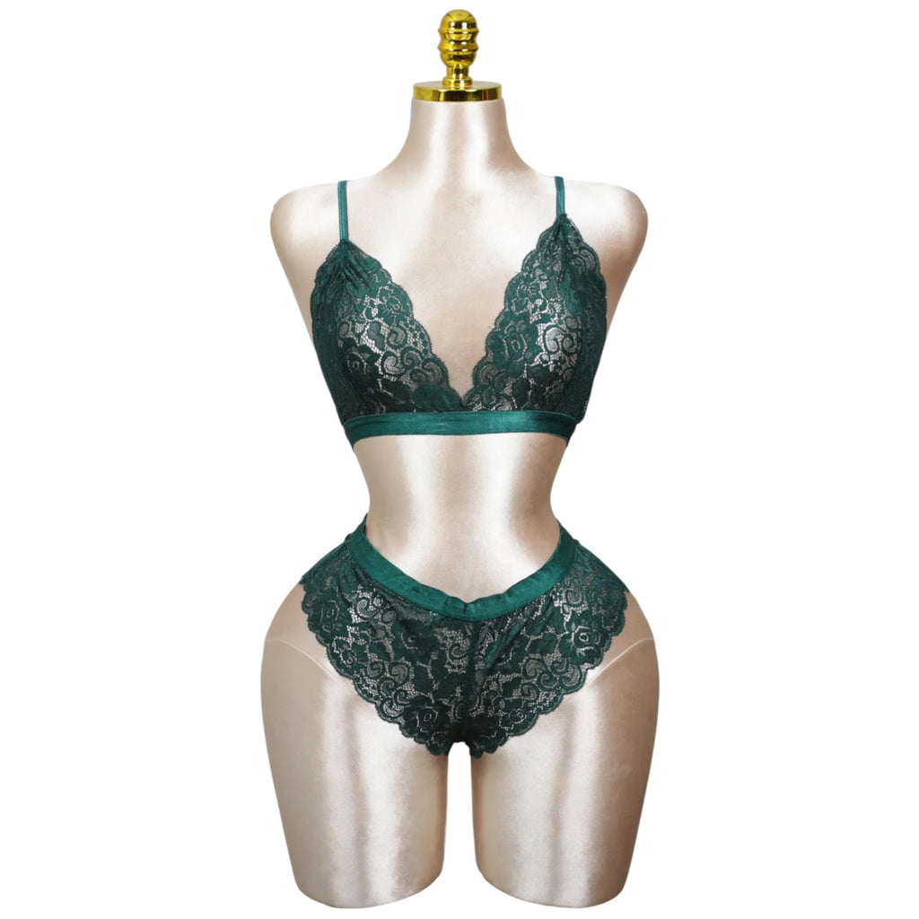 Lace Bralette and Shortie Set
