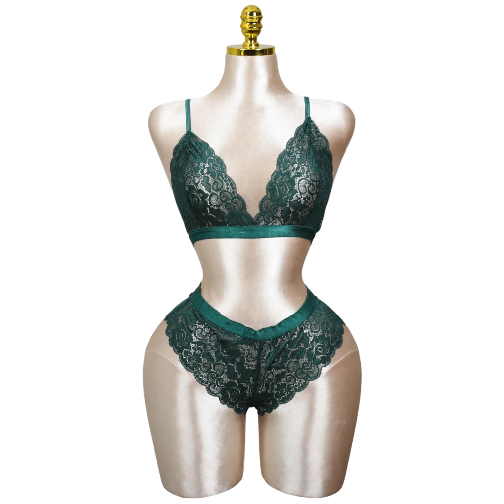 Lace Bralette and Shortie Set