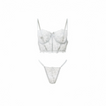 Lace Flow Corset Thong Set