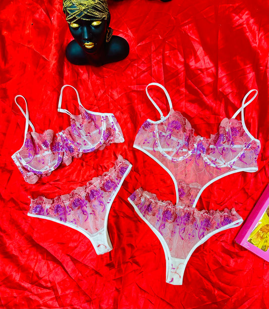 3-Piece Floral Lingerie Set