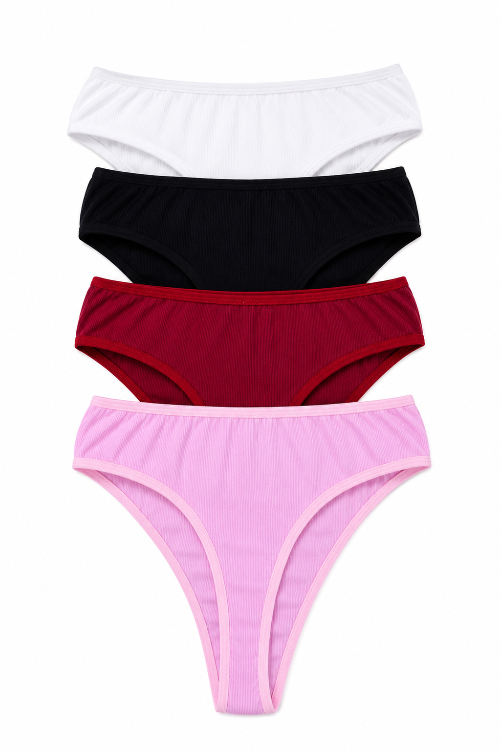 cotton ribbed thong panty
