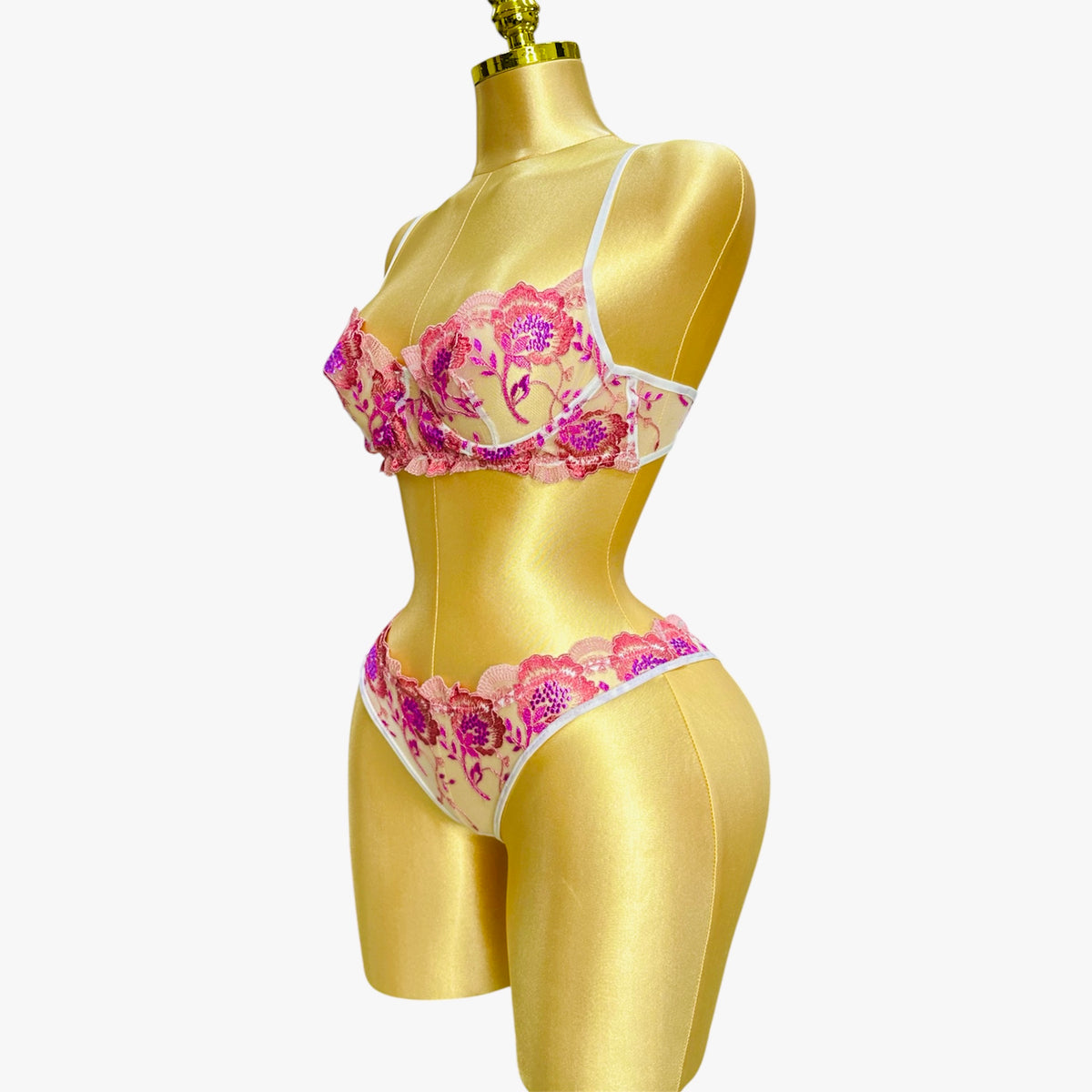 3-Piece Floral Lingerie Set