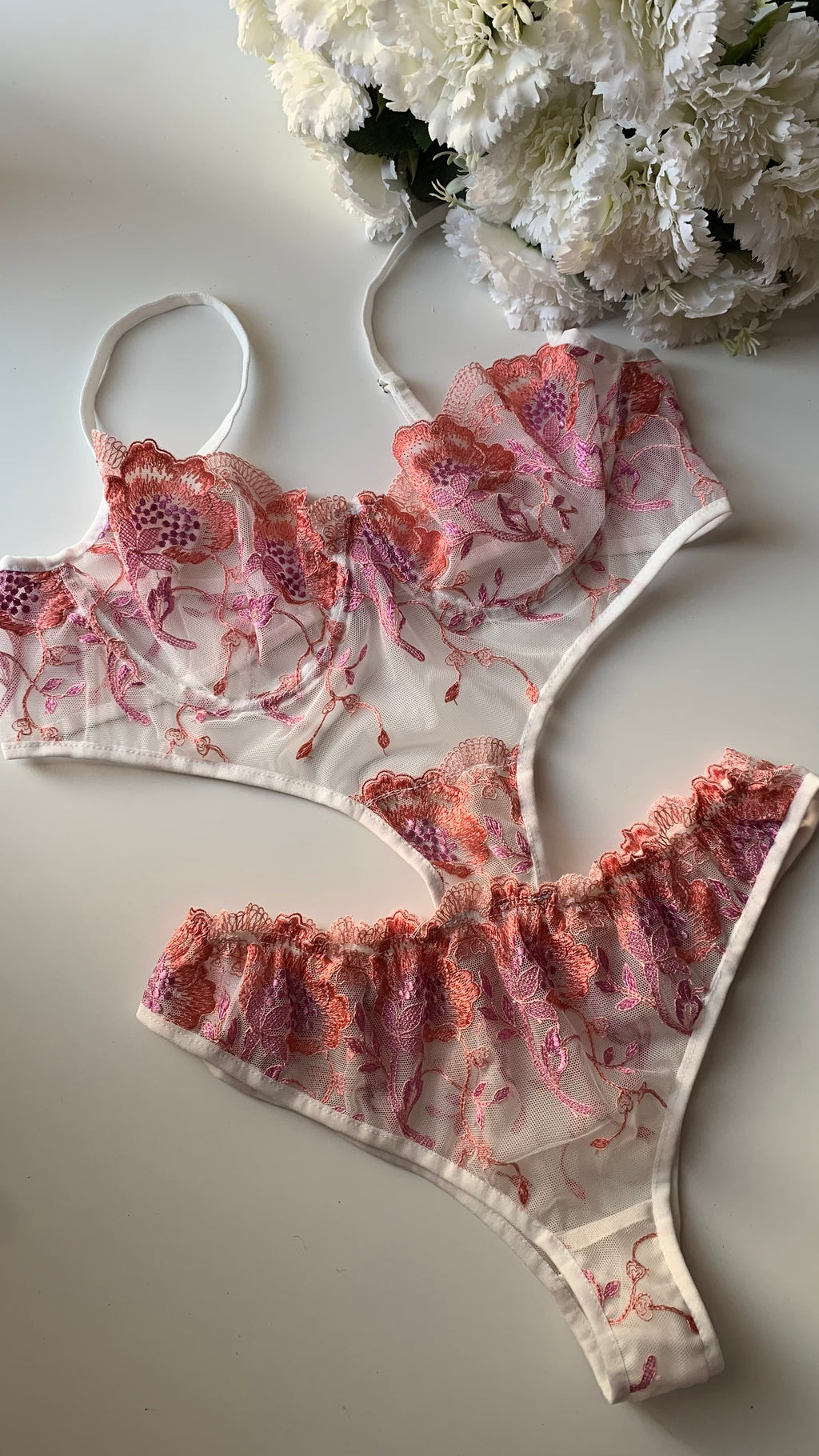 3-Piece Floral Lingerie Set