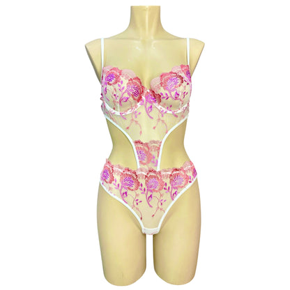 3-Piece Floral Lingerie Set