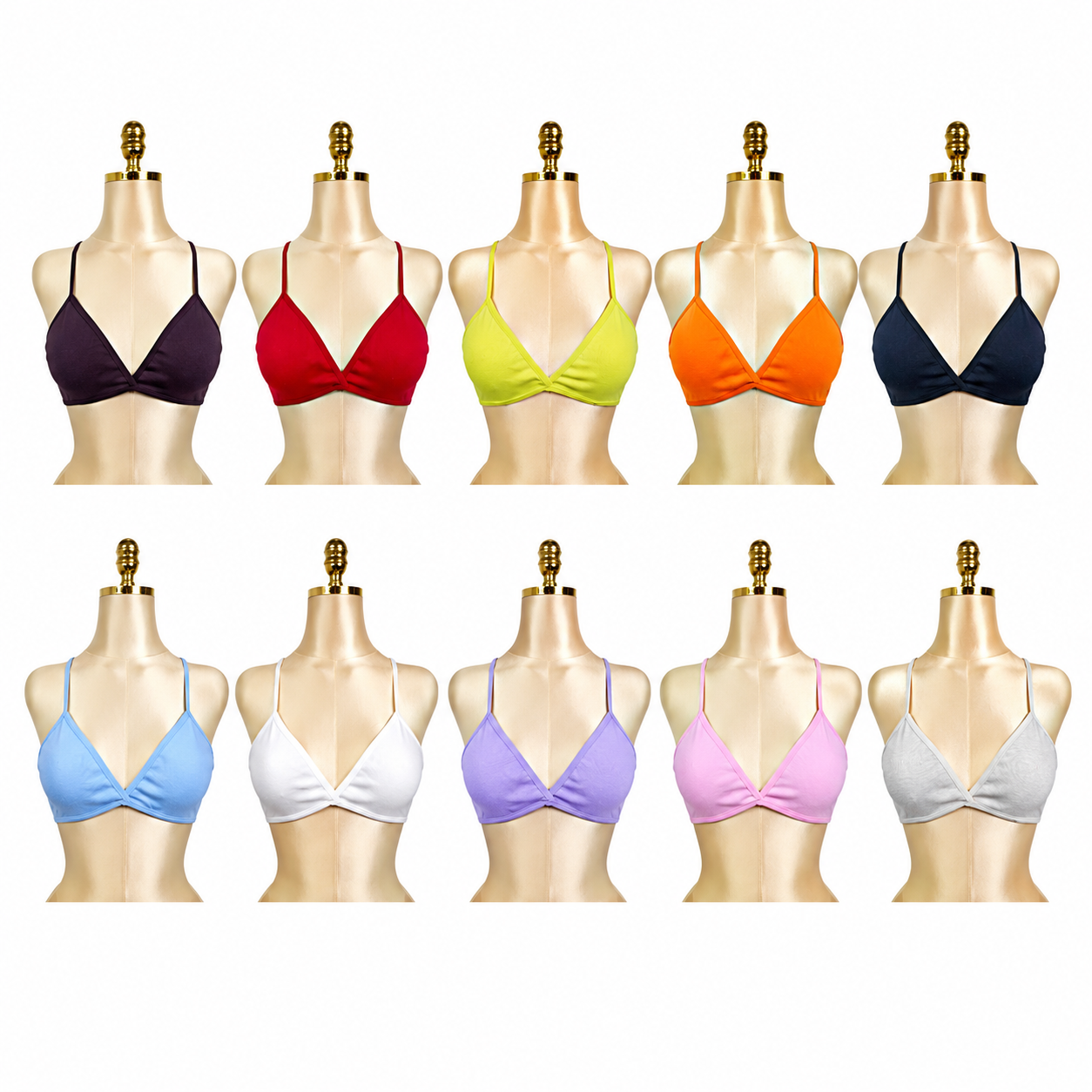 10-Pieces Soft Bras cotton
