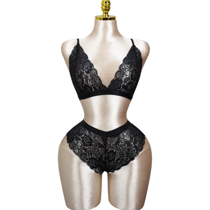 Lace Bralette and Shortie Set