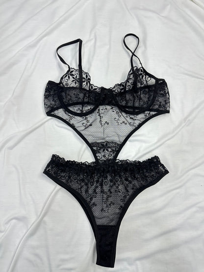 Elegant Lace Jumpsuit Black