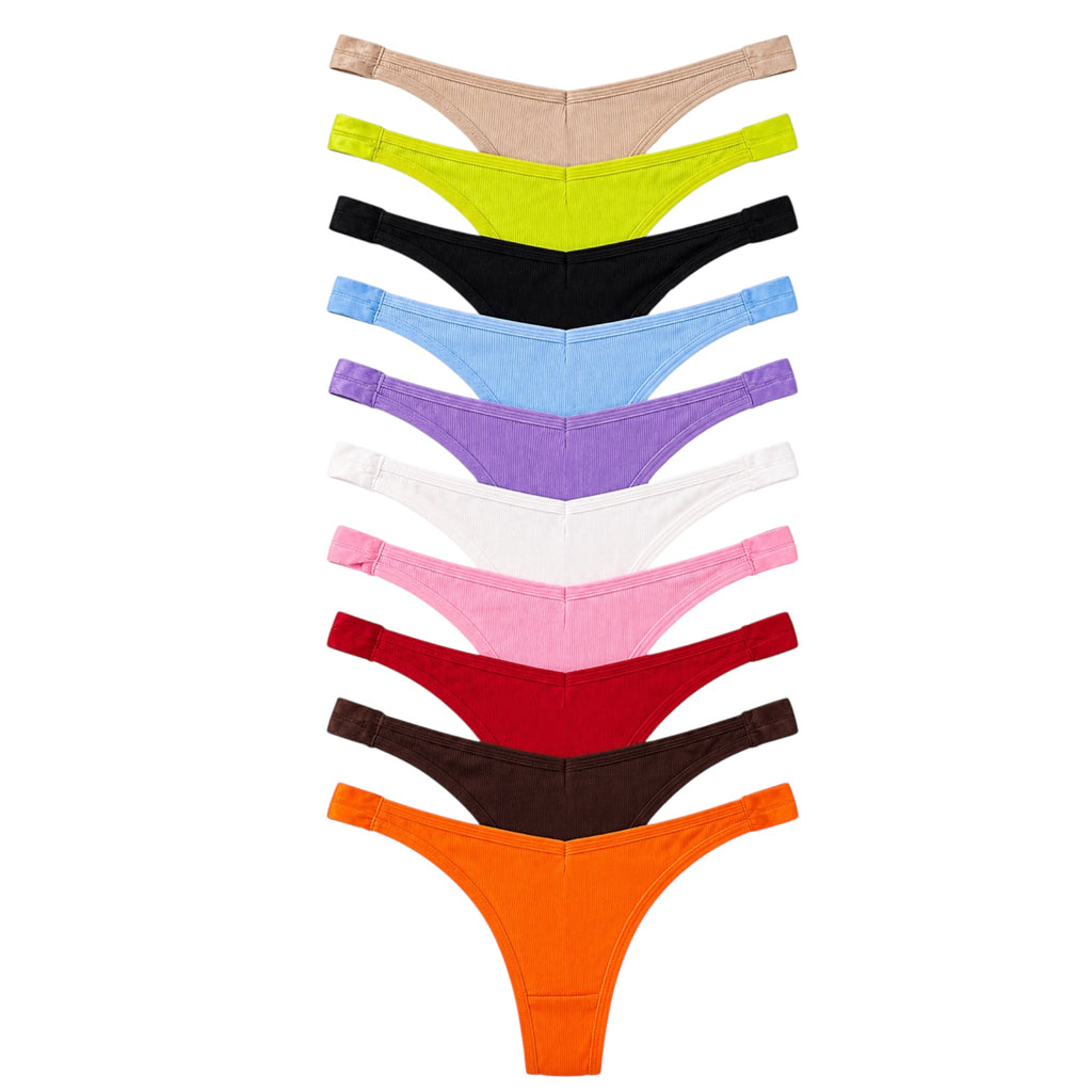 10-Pieces Cotton Thong