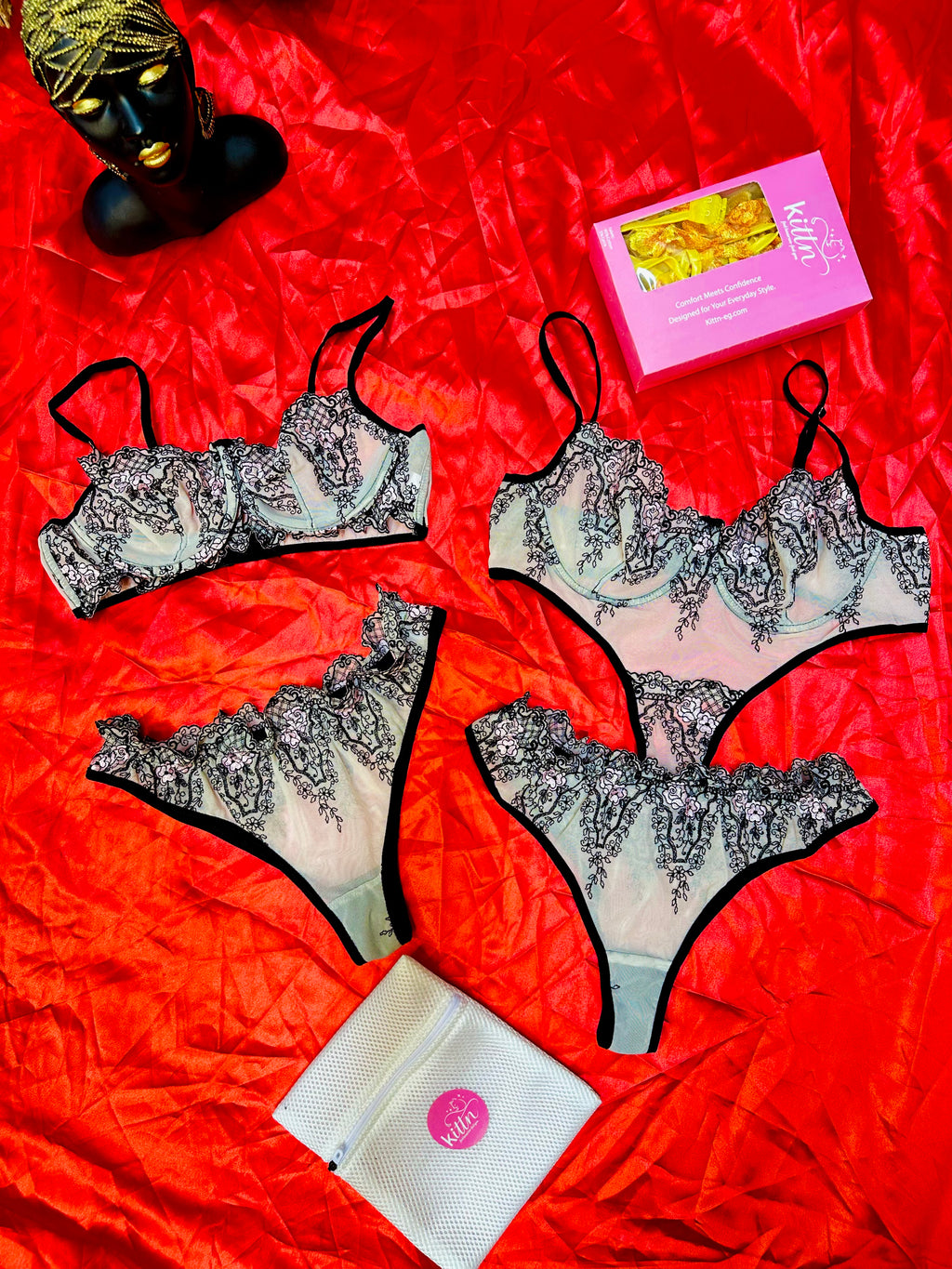 3-Piece Floral Lingerie Set 2
