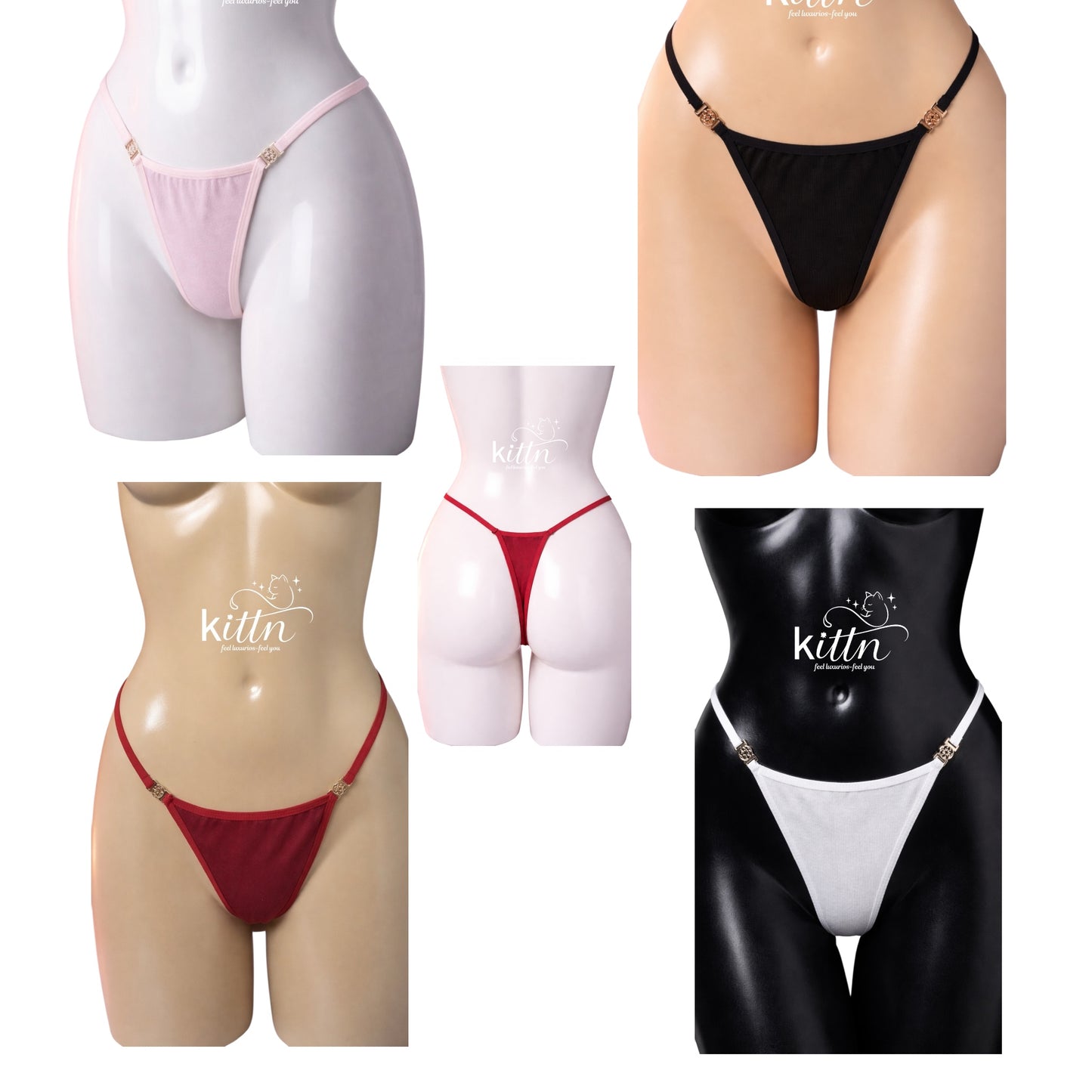 Cotton Rabbed Thong Panty (Pack of 4)