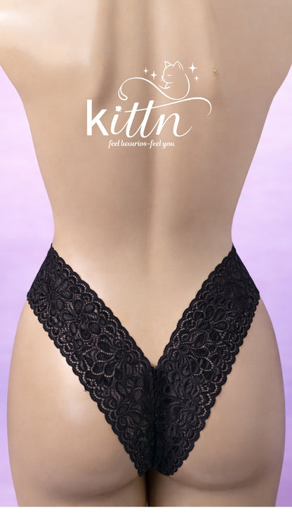 Lace V Thong - Dentelle