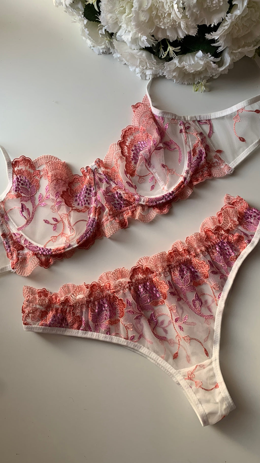 3-Piece Floral Lingerie Set