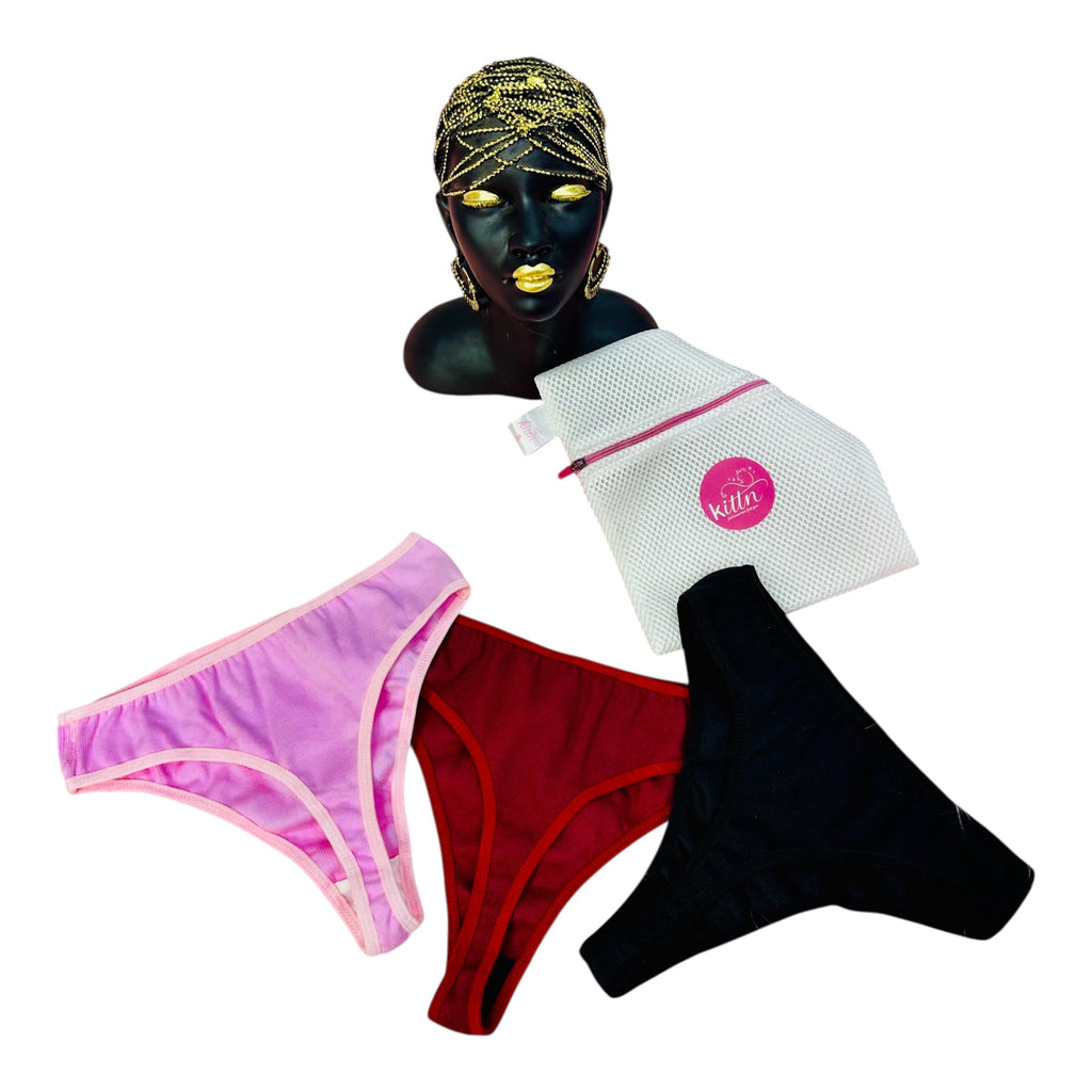 cotton ribbed thong panty (Pack of 4)