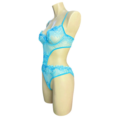 Elegant Lace Jumpsuit Powder Blue