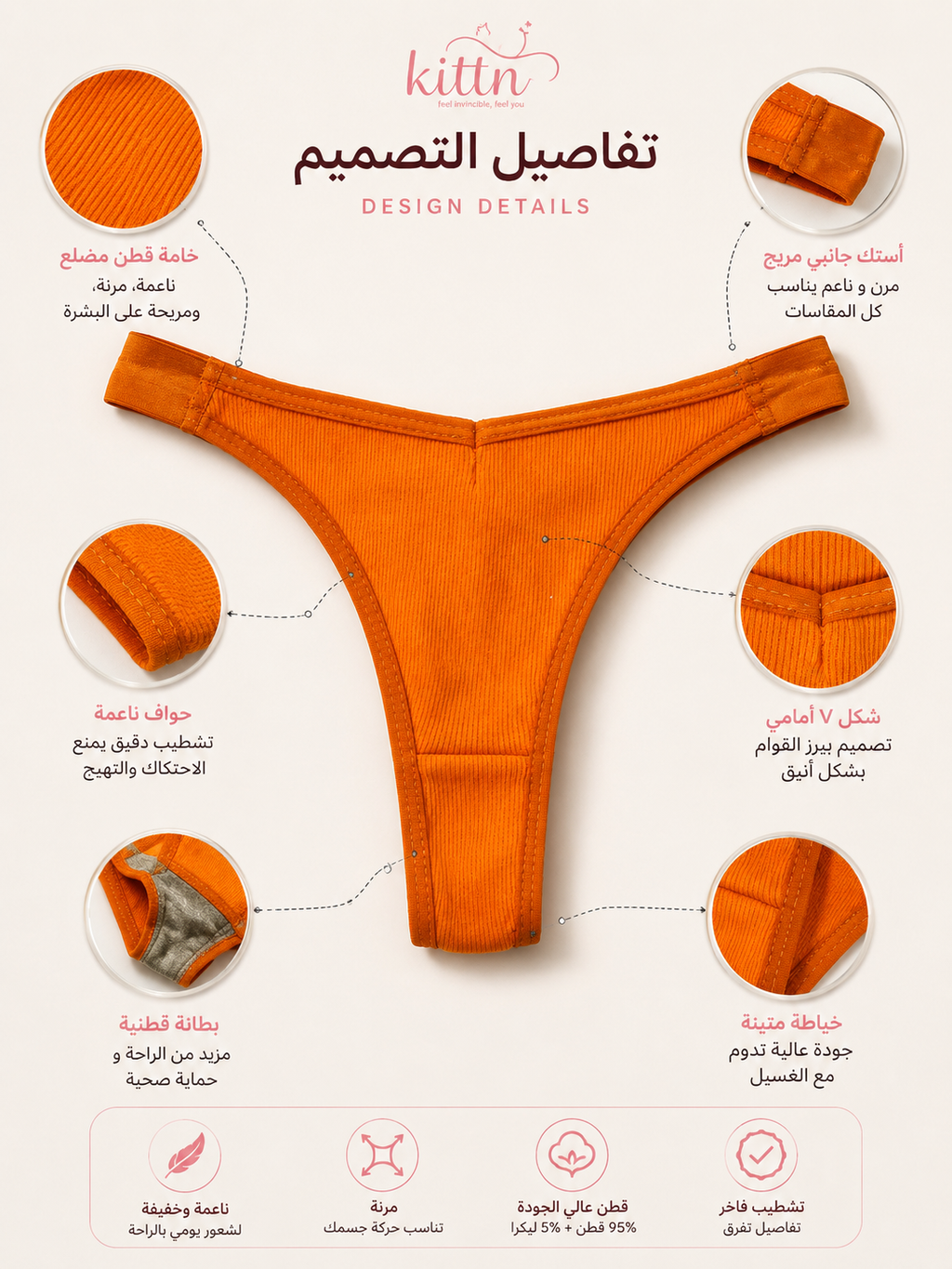 10-Pieces Cotton Thong