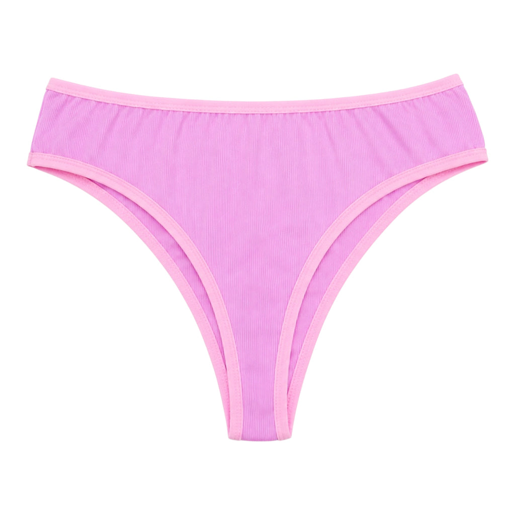 cotton ribbed thong panty