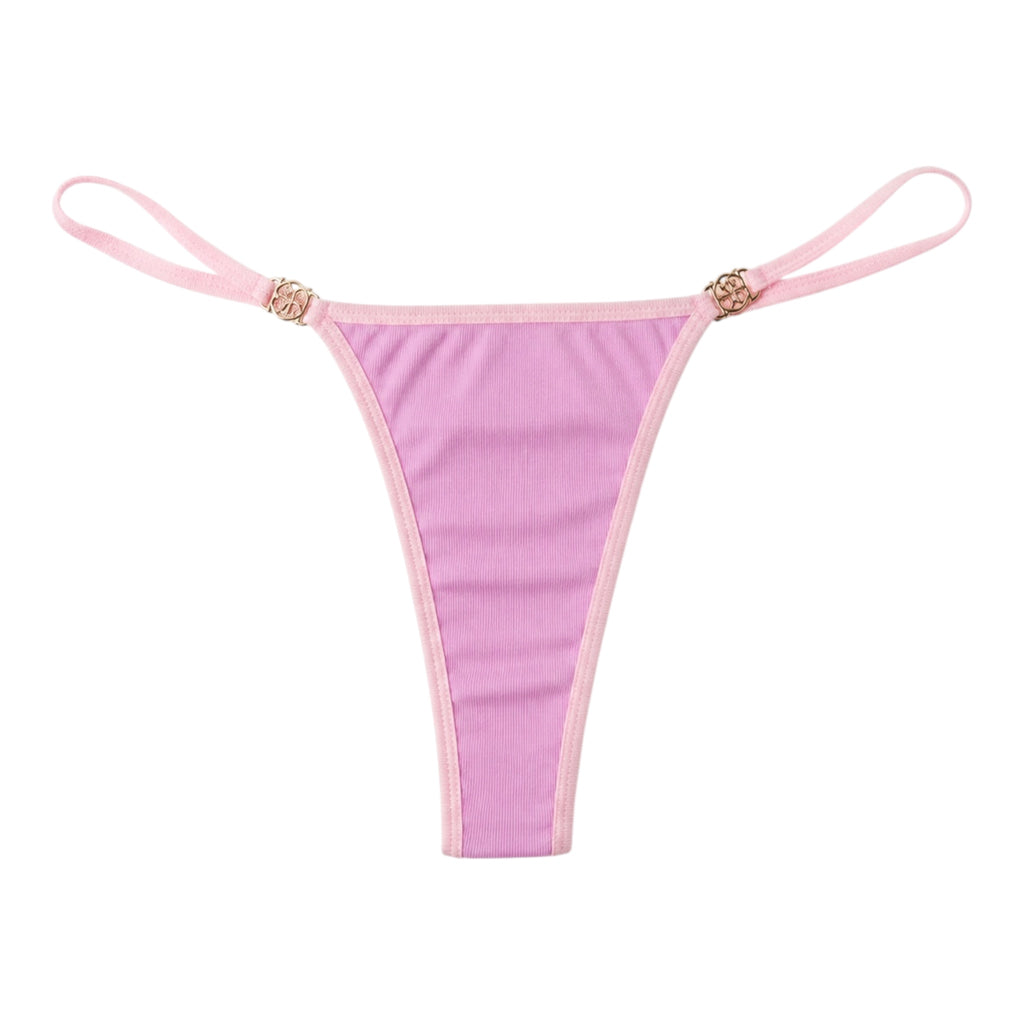 Cotton Rabbed Thong Panty