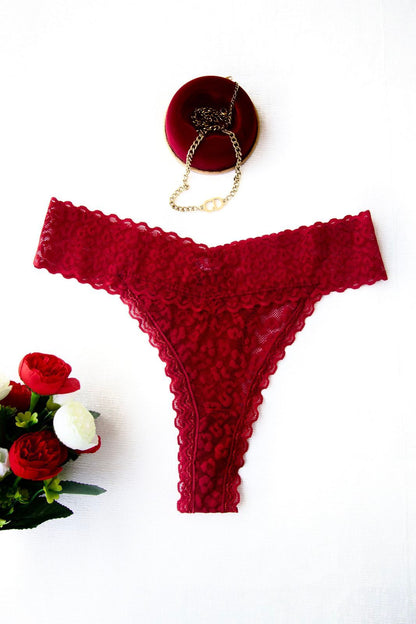 Lace Brazilian Thong - Dentelle