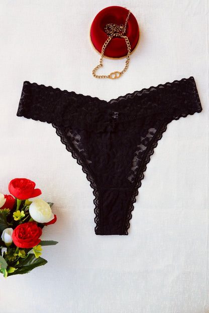Lace Brazilian Thong - Dentelle